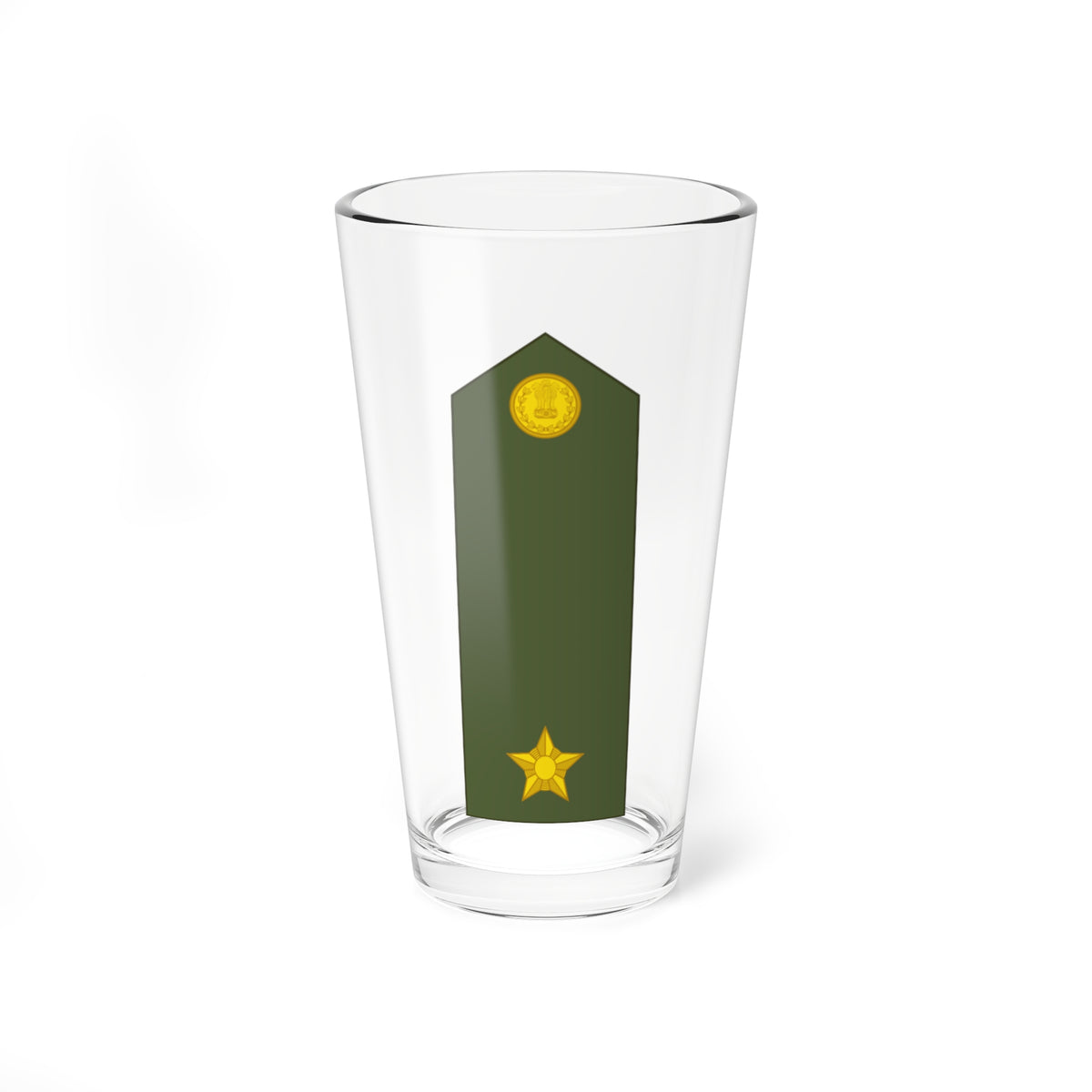 Second Lieutenant of the Indian Army (India) (Military Rank) Pint Glass 16oz