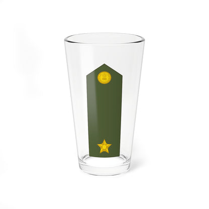 Second Lieutenant of the Indian Army (India) (Military Rank) Pint Glass 16oz