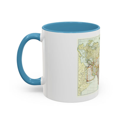 Asia and Adjoining Europe (1921) (Map) Accent Coffee Mug