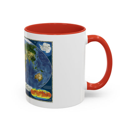 World Map - Satellite (2001) (Map) Accent Coffee Mug
