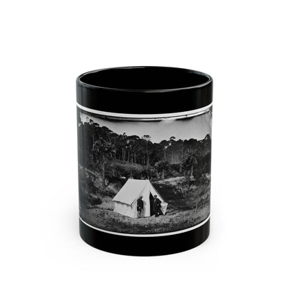 Morris Island, South Carolina. Two Men In Front Of Tent (U.S. Civil War) Black Coffee Mug
