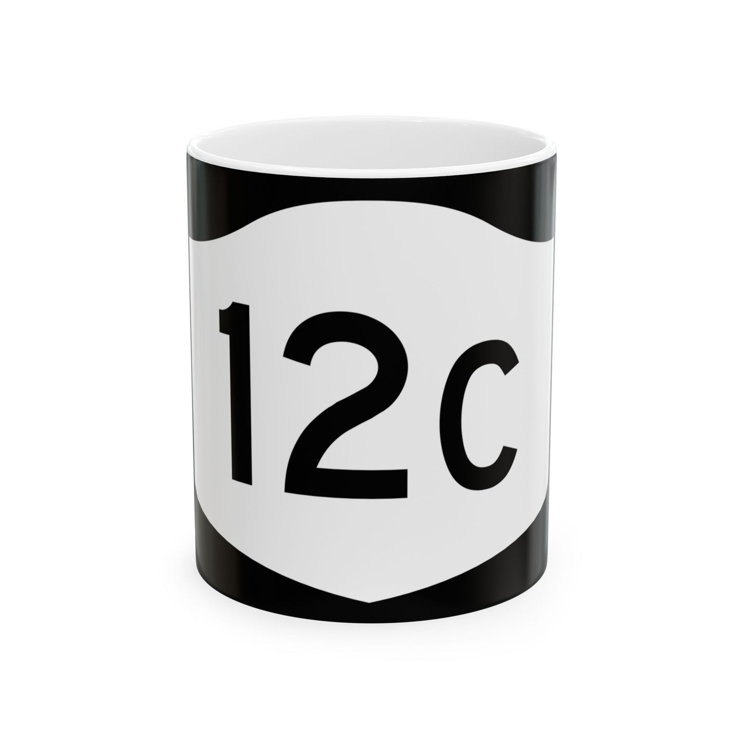 NY-12C (New York) (Road Sign) White Coffee Mug