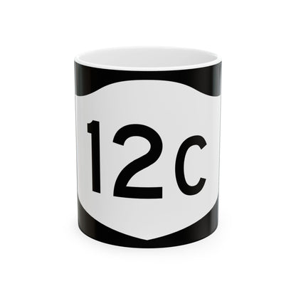 NY-12C (New York) (Road Sign) White Coffee Mug