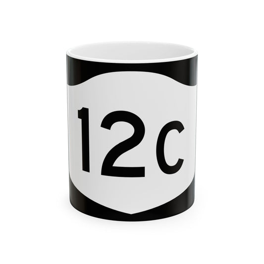 NY-12C (New York) (Road Sign) White Coffee Mug