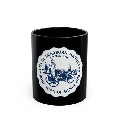 Seal of Dearborn Michigan - Black Coffee Mug