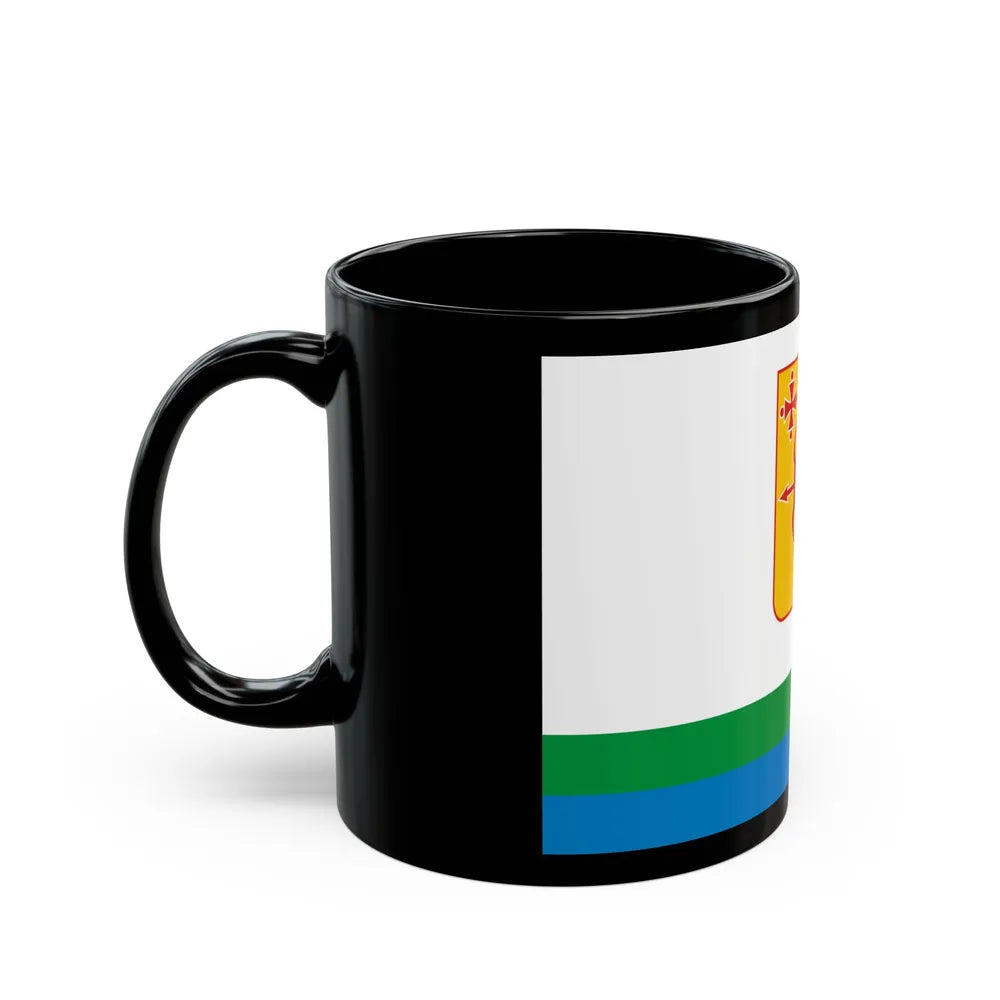 Flag of Kirov Oblast Russia - Black Coffee Mug-Go Mug Yourself