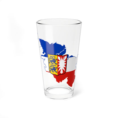 Flag map of Schleswig-Holstein (Germany) Pint Glass 16oz