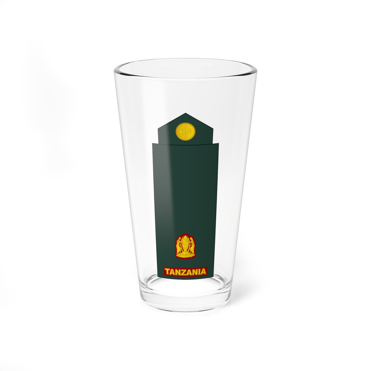11 Tanzania Army MAJ (Tanzania) (Military Rank) Pint Glass 16oz