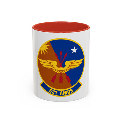 621 Air Mobility Operations Squadron AMC (U.S. Air Force) Accent Coffee Mug