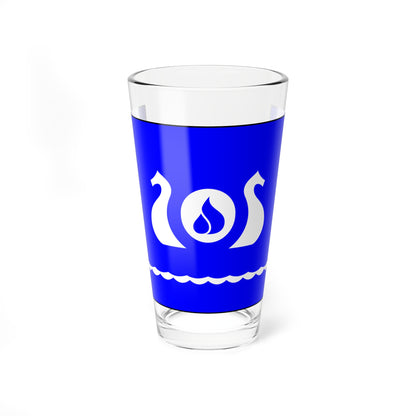 Flag of Kirishi Leningrad oblast (Russia) Pint Glass 16oz