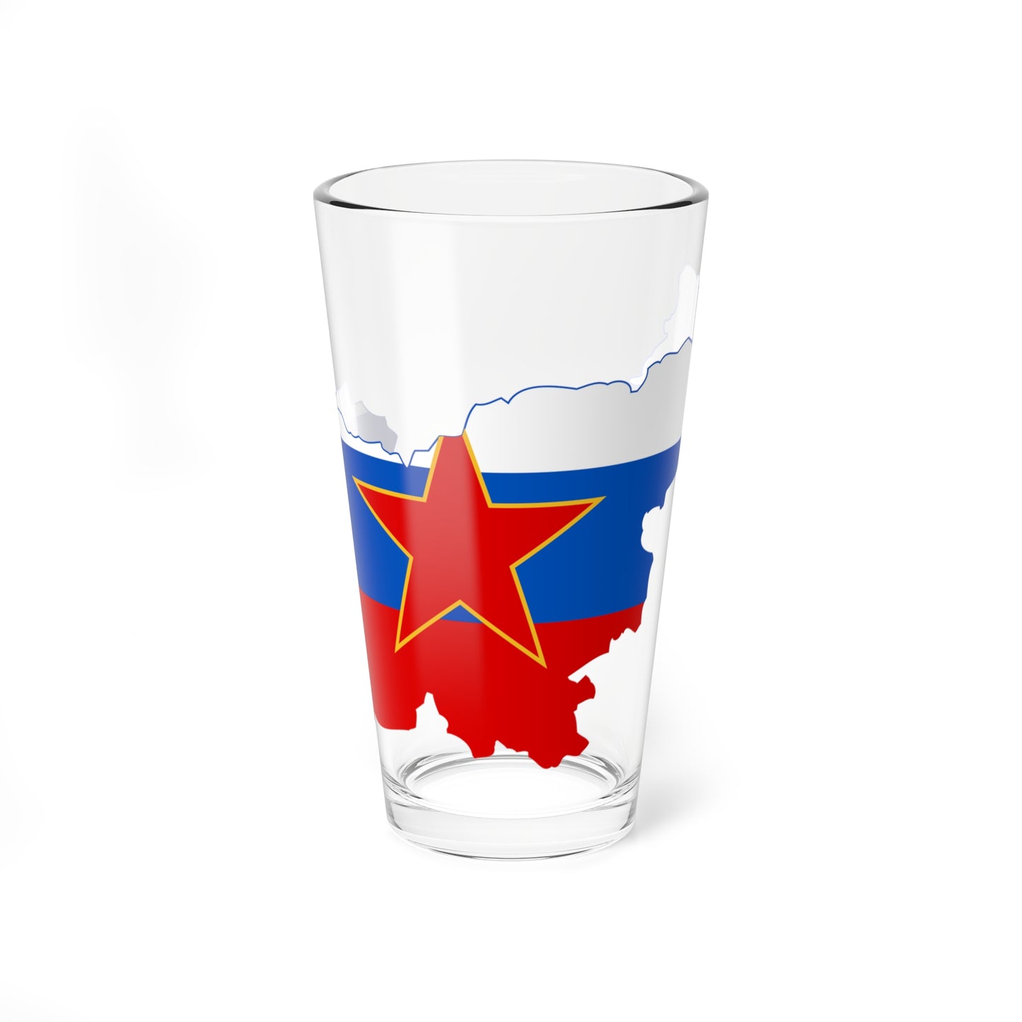 Flag map of Slovenia 1945-1991 (Slovenia) Pint Glass 16oz