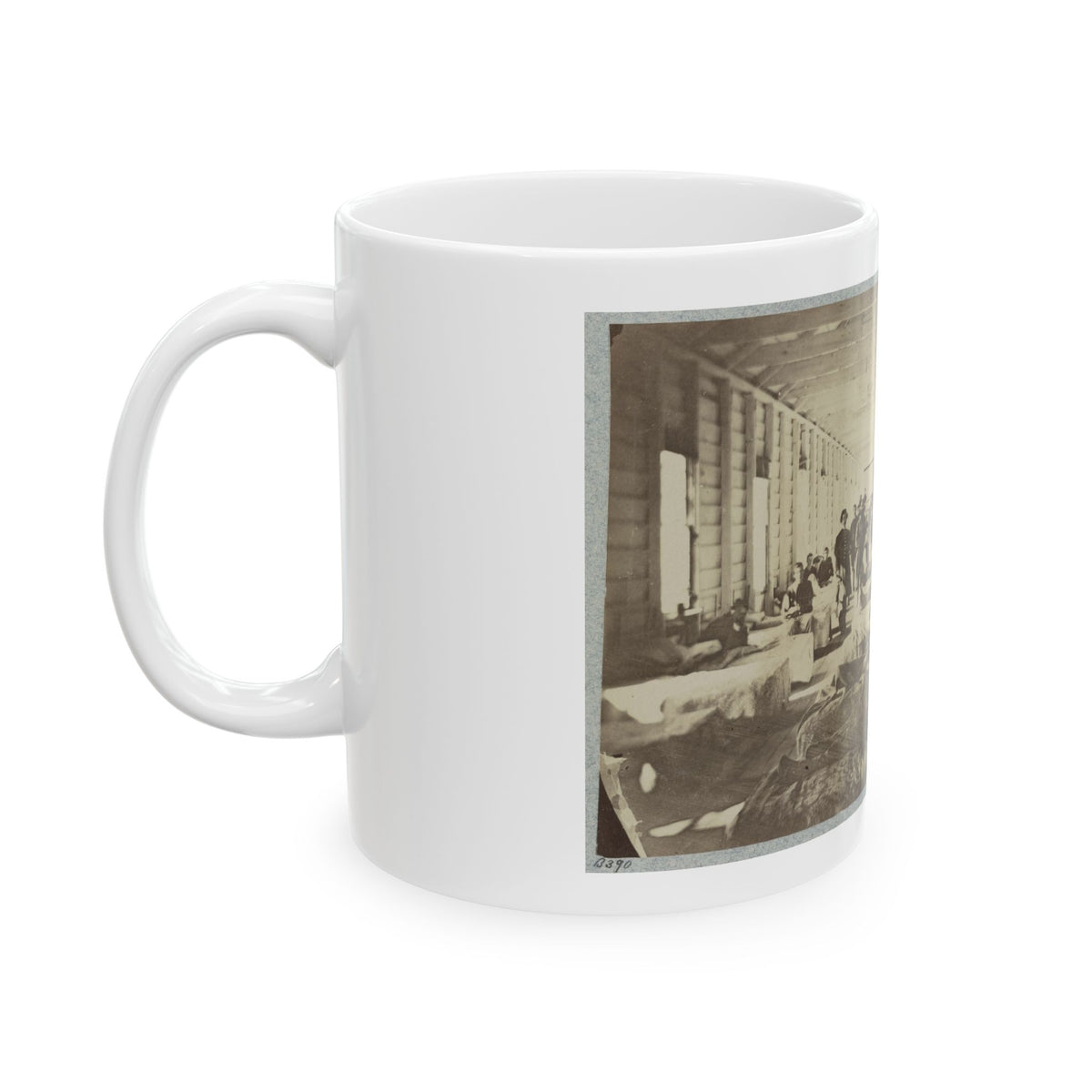 A Ward In Hospital At Convalescent Camp Near Alexandria, Va. (U.S. Civil War) White Coffee Mug