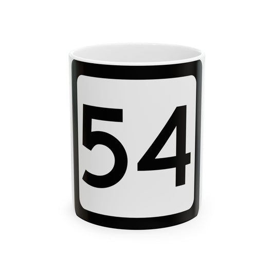 WV-54 (Virginia) (Road Sign) White Coffee Mug-11oz-Go Mug Yourself