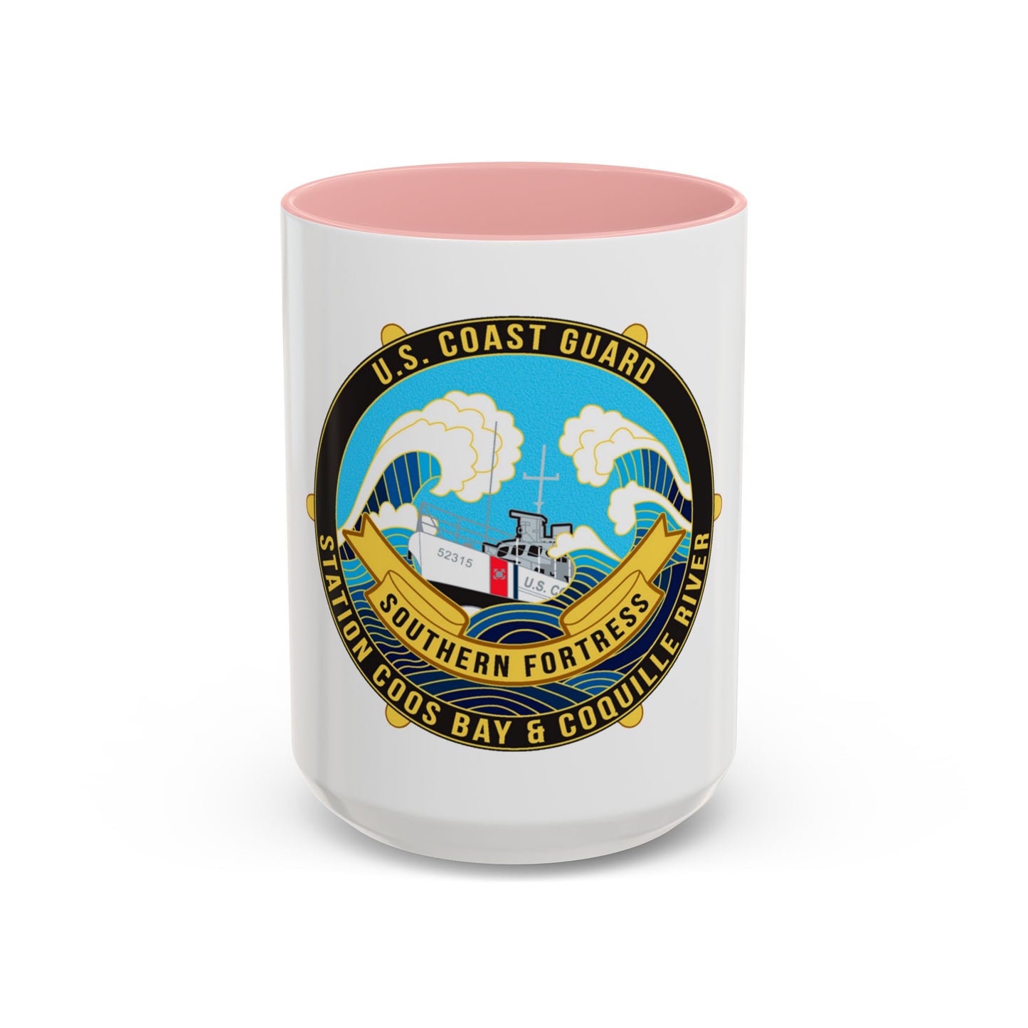 USCG Station Coos Bay (U.S. Coast Guard) Accent Coffee Mug