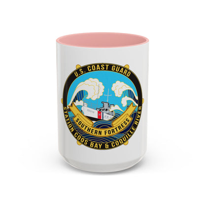 USCG Station Coos Bay (U.S. Coast Guard) Accent Coffee Mug
