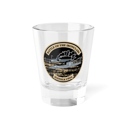 Suffolk Battle of the Iron Clads (U.S. Navy) Shot Glass 1.5oz