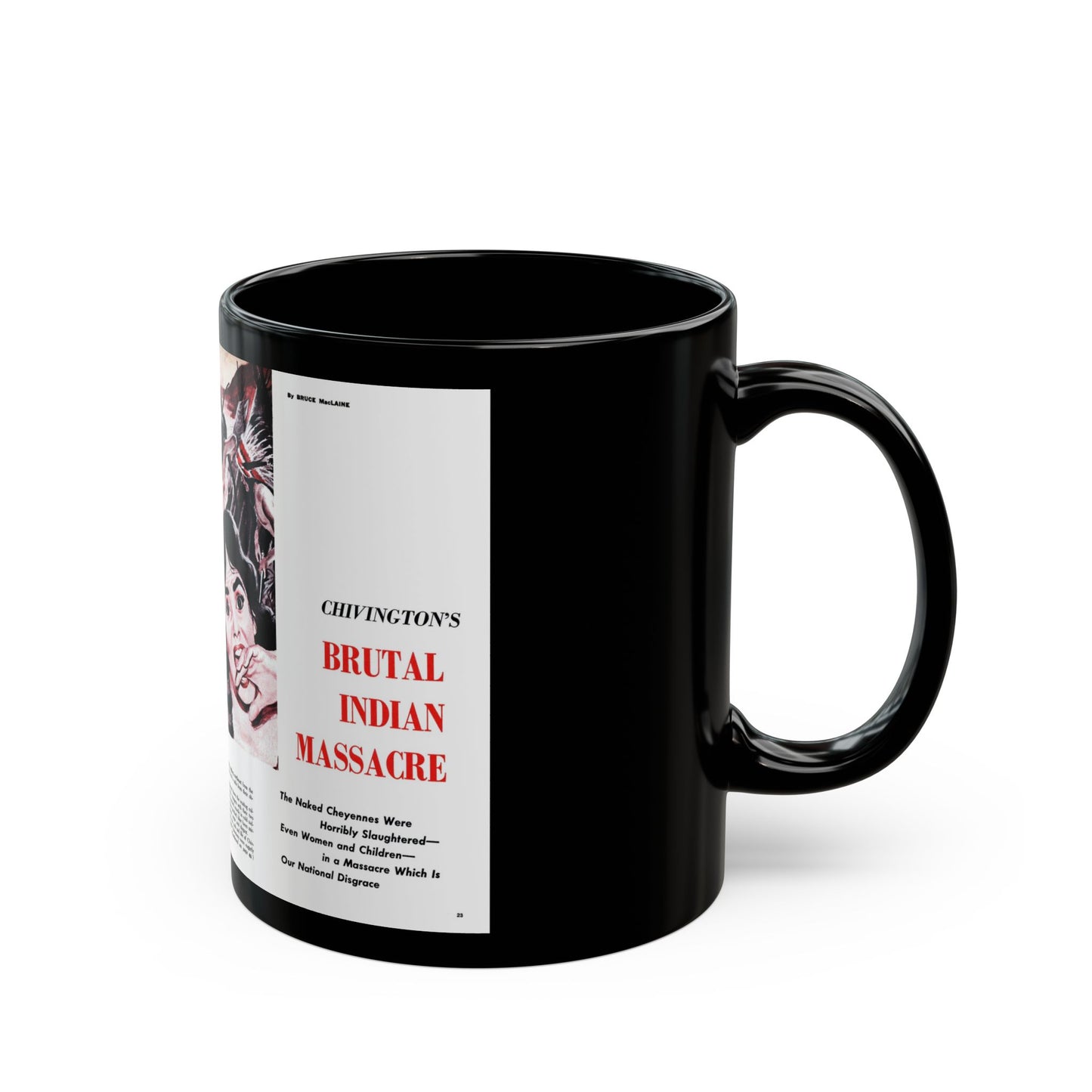 Chivington's Brutal Indian Massacre, Sir! magazine, July 1959 - Black Coffee Mug-Go Mug Yourself