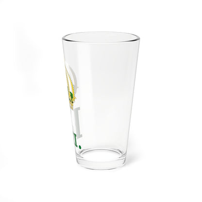 Imperial Monogram of Emperor Pedro II of Brazil Variant (Brazil) (Coat of Arms) Pint Glass 16oz