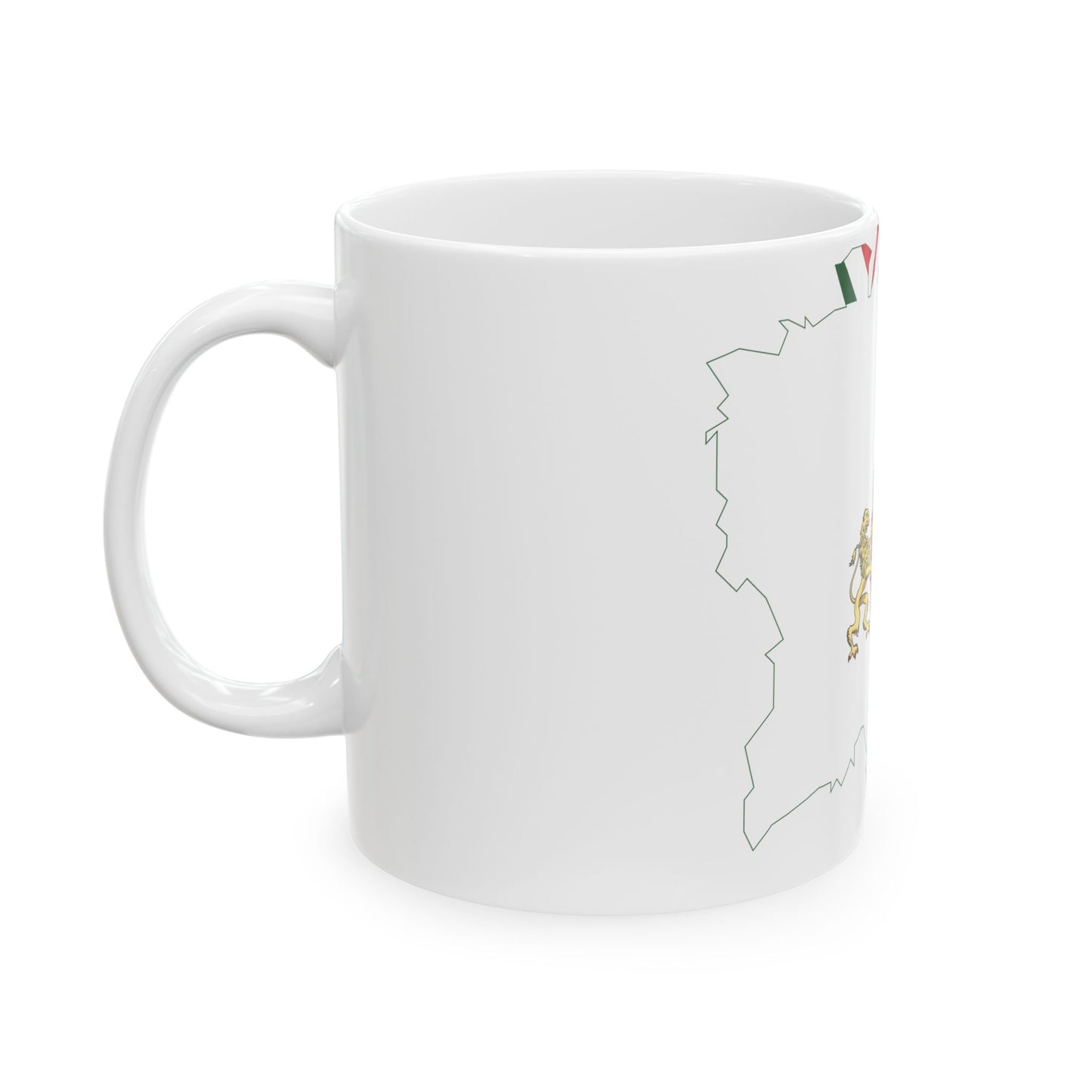 Flag-map of Budapest (Hungary) White Coffee Mug