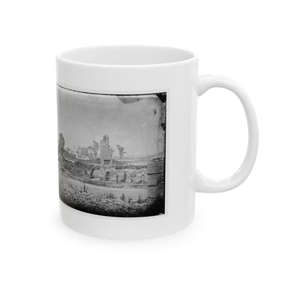 Hampton, Va. Brick Chimneys, Etc., Of Burned Houses (U.S. Civil War) White Coffee Mug