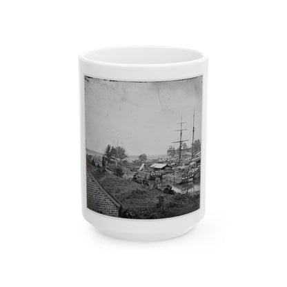White House Landing, Va. Supply Vessels At Anchor (U.S. Civil War) White Coffee Mug