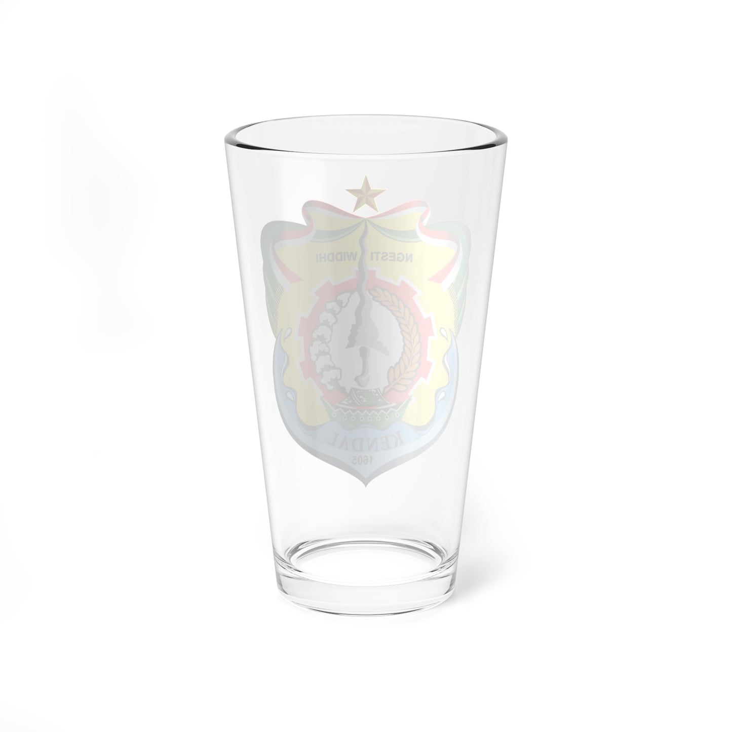 Emblem of Kendal Regency 2011 (Indonesia) (Coat of Arms) Pint Glass 16oz
