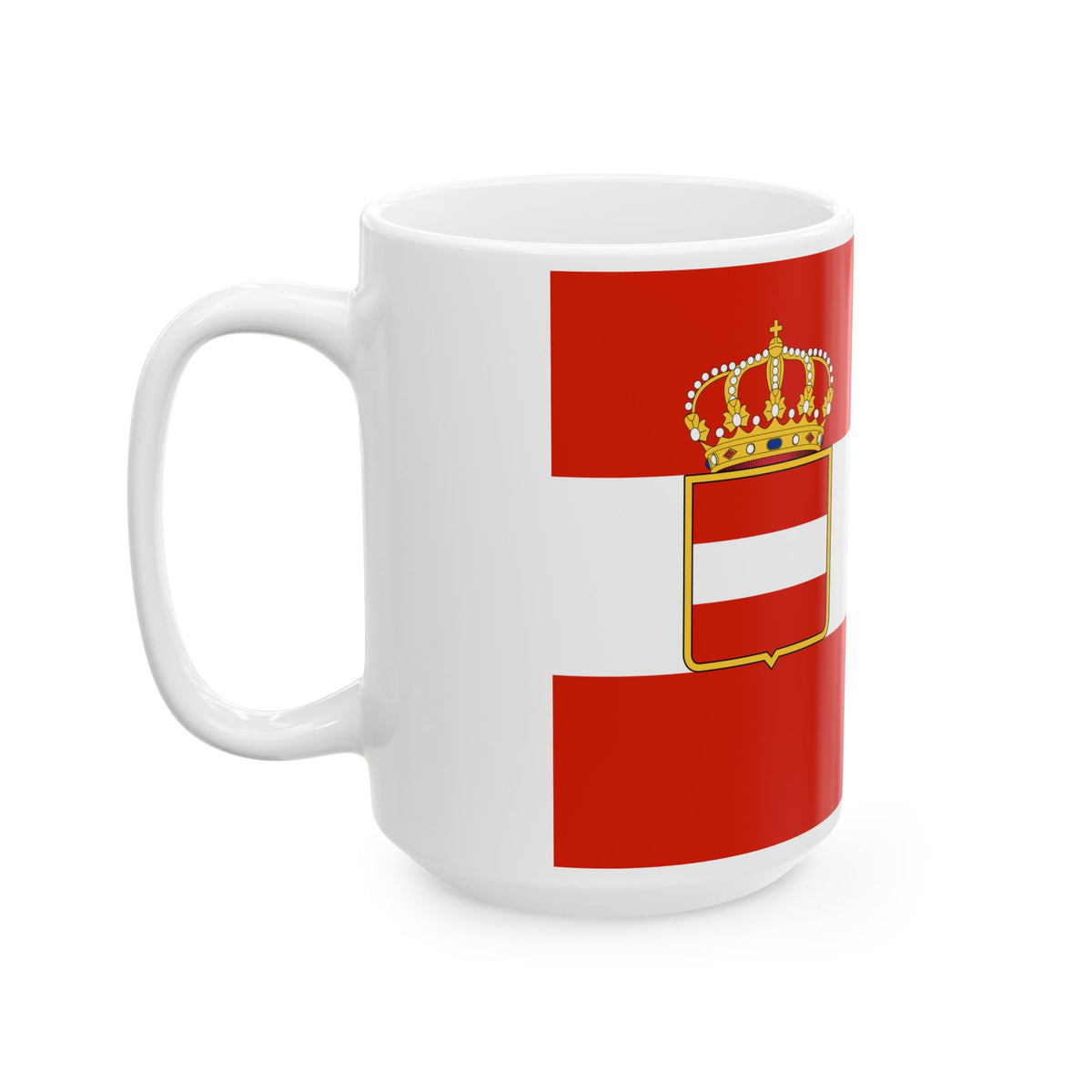 Civil Ensign of Austria-Hungary 1869-1918 (Austria)_1 White Coffee Mug