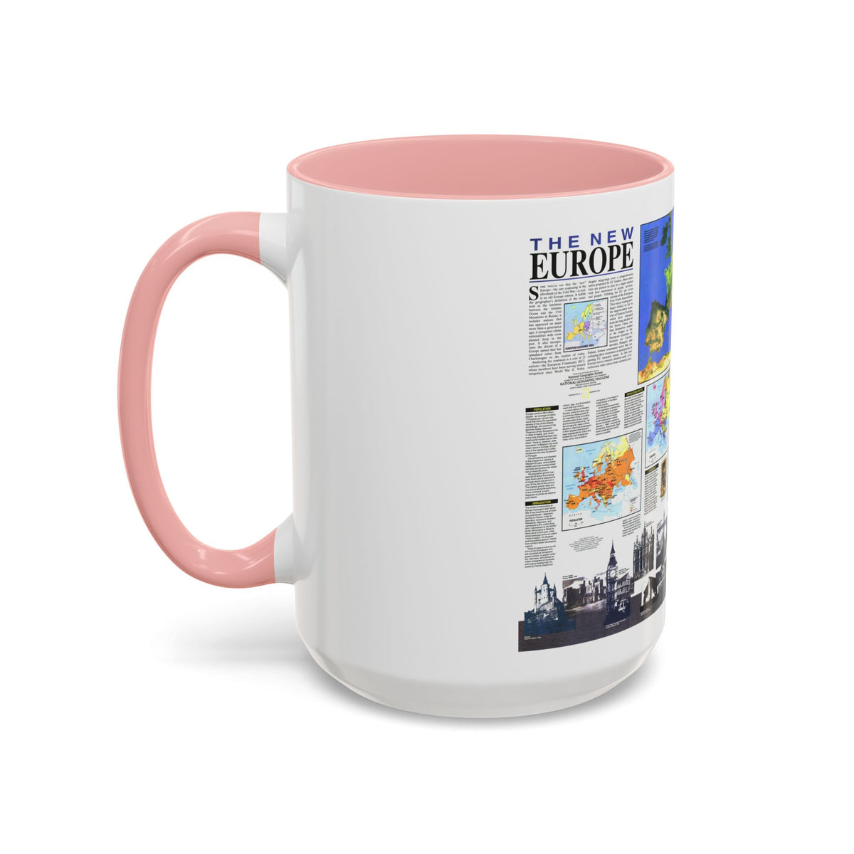 Europe, The New (1992) (Map) Accent Coffee Mug