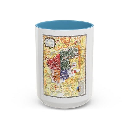 Jerusalem- The Old City (1996) (Map) Accent Coffee Mug