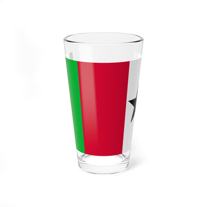 Welsh Tricolour with star (United Kingdom) Pint Glass 16oz