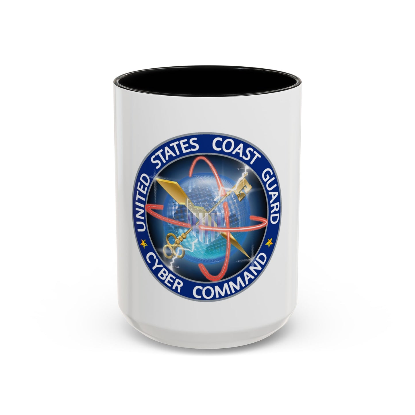 USCG Cyber Command (U.S. Coast Guard) Accent Coffee Mug