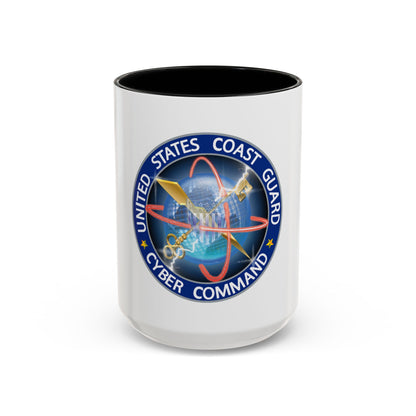 USCG Cyber Command (U.S. Coast Guard) Accent Coffee Mug