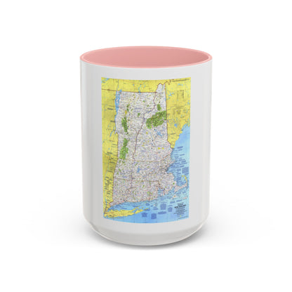 USA - Western New England 1 (1975) (Map) Accent Coffee Mug