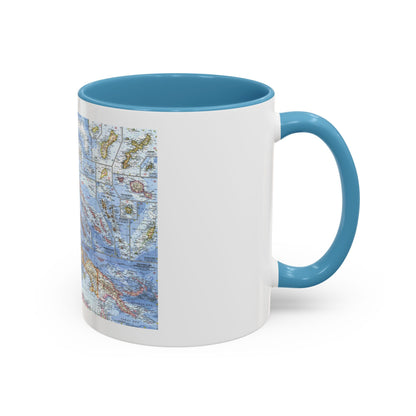 New Zealand, New Guinea (1962) (Map) Accent Coffee Mug