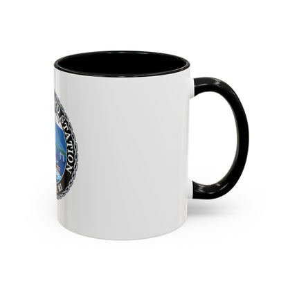 USCG Station St Ignace MI (U.S. Coast Guard) Accent Coffee Mug