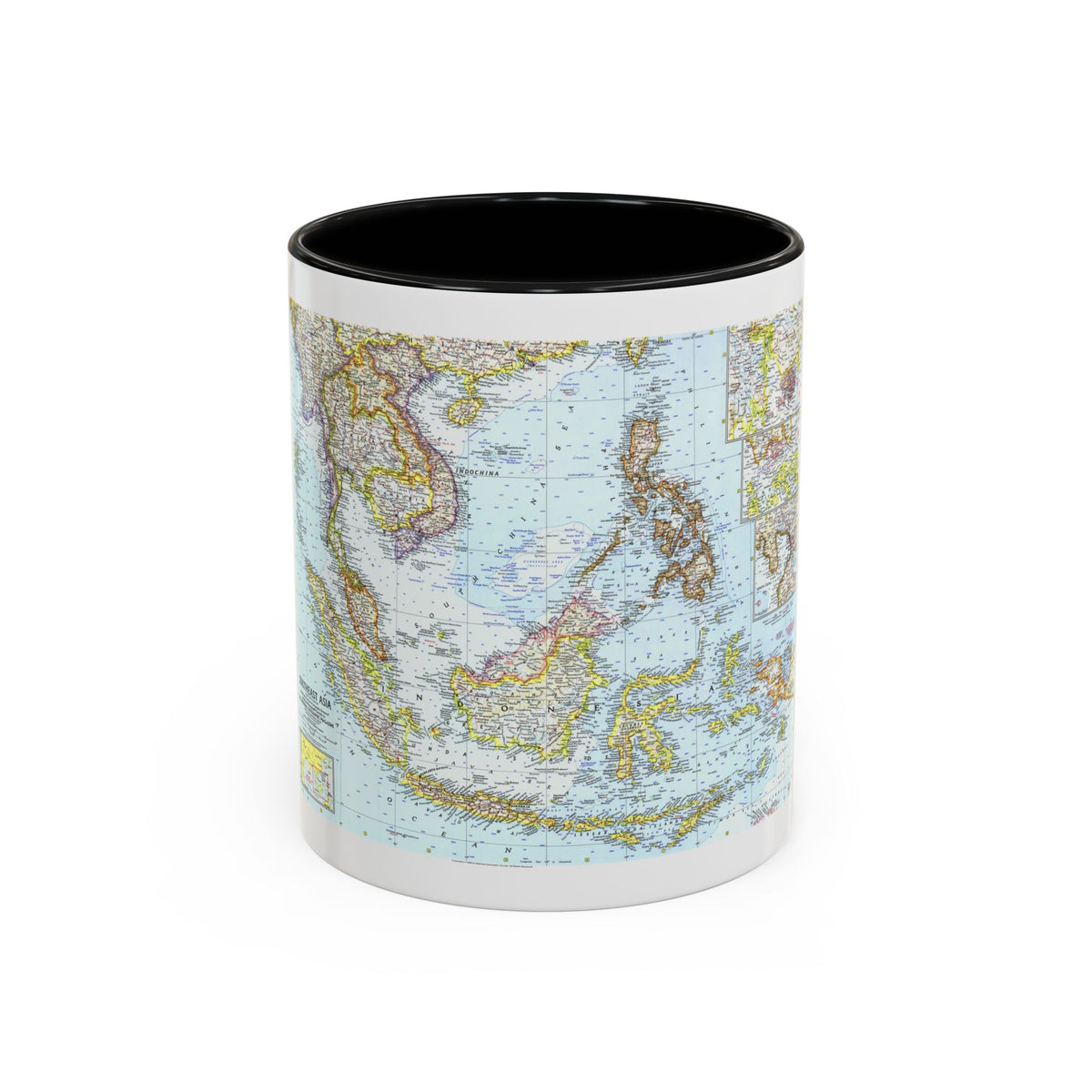 Asia - Southeast (1961) (Map) Accent Coffee Mug