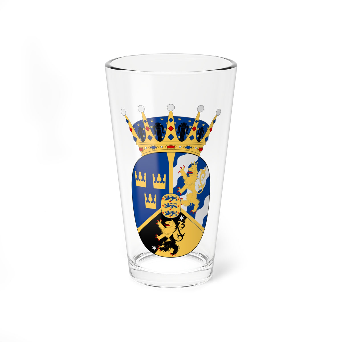 Prinsessan Ingeborg vapen (Sweden) (Coat of Arms) Pint Glass 16oz