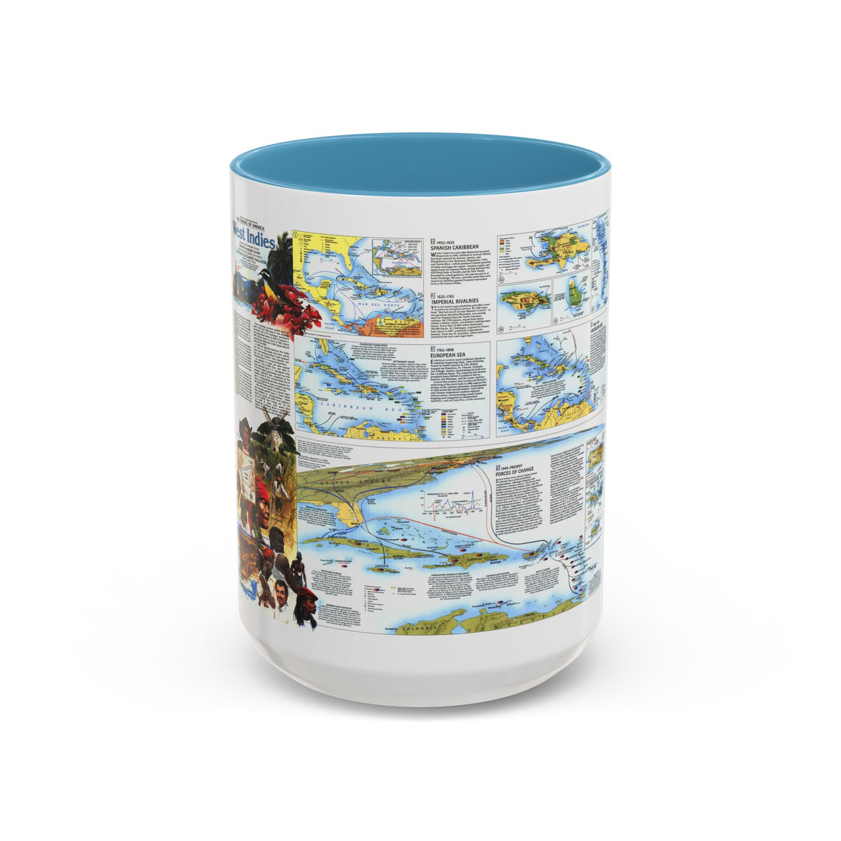 West Indies 2 (1987) (Map) Accent Coffee Mug