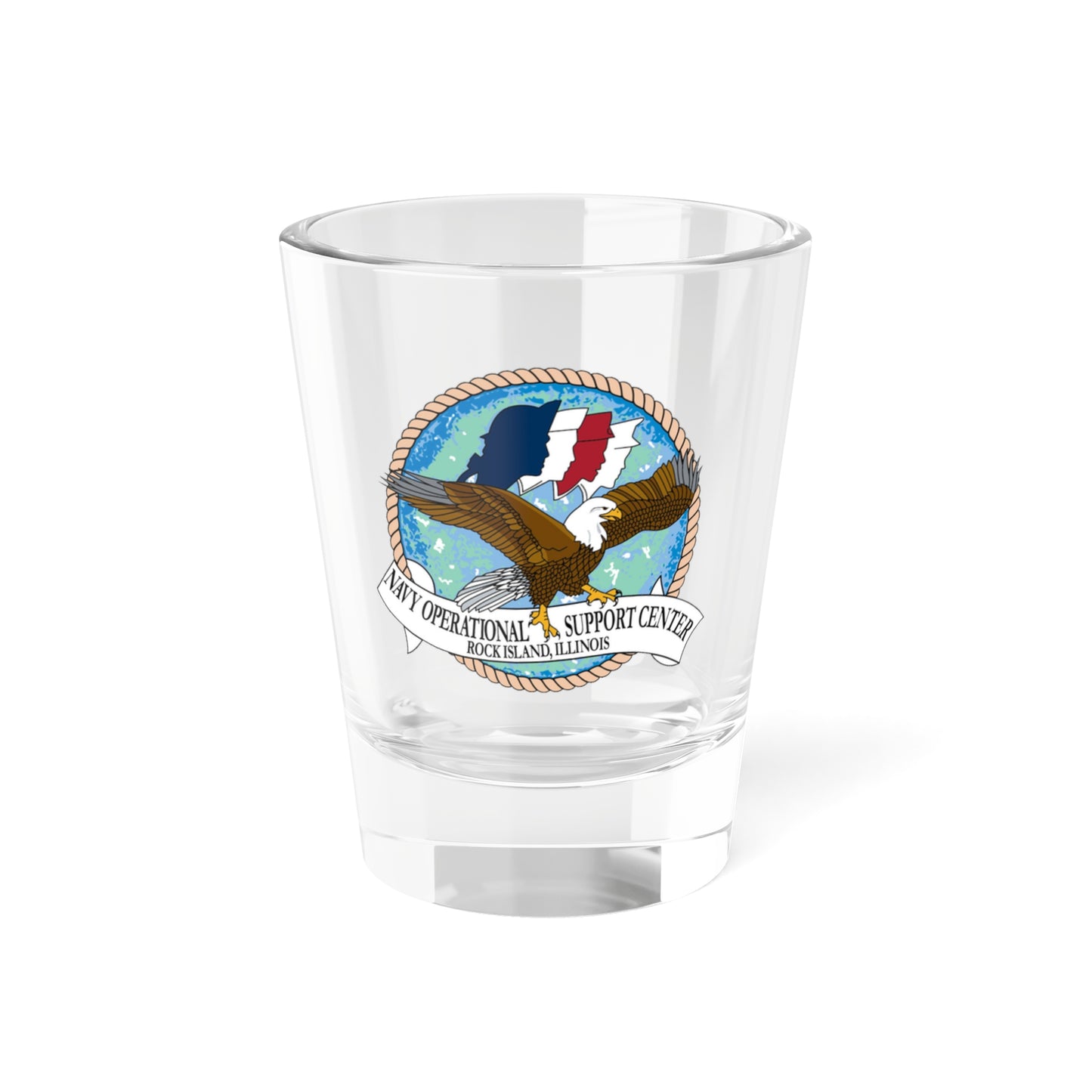 NOSC Rock Island (U.S. Navy) Shot Glass 1.5oz