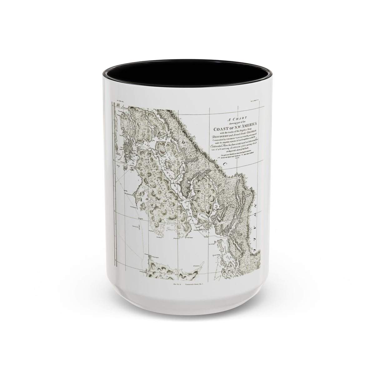 America - NorthWest Coast (1899) (Map) Accent Coffee Mug