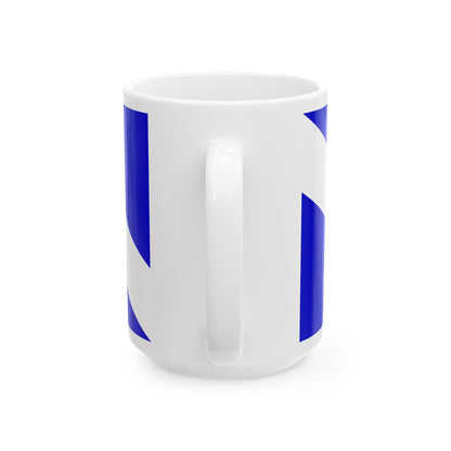 Flag of Brod Posavina County Croatia - White Coffee Mug