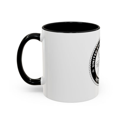 USCG Intelligence 1 color (U.S. Coast Guard) Accent Coffee Mug