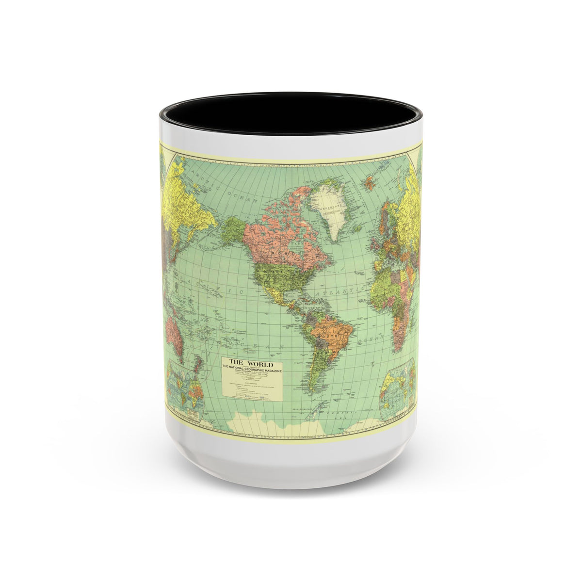World Map (1932) (Map) Accent Coffee Mug