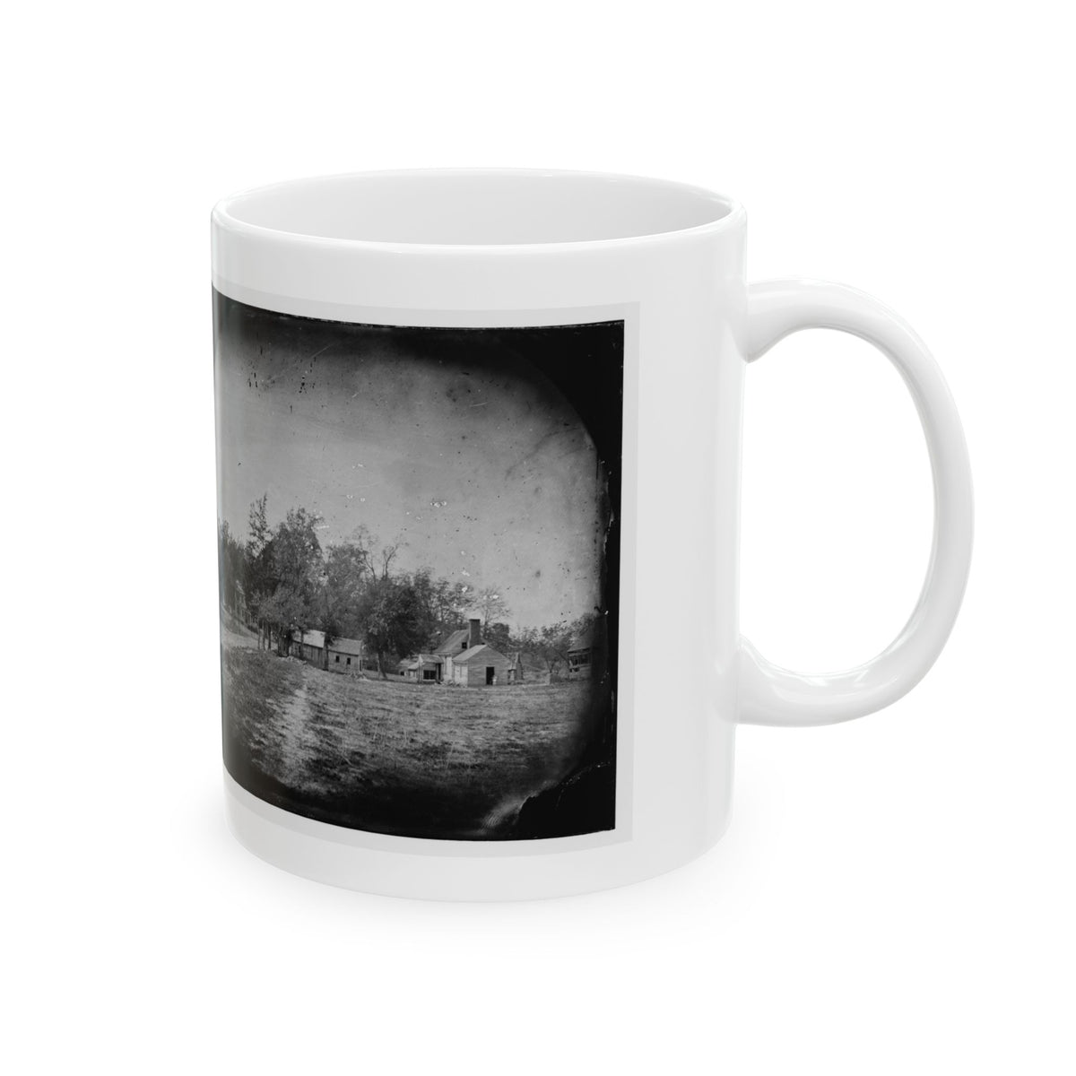 Mechanicsville, Va. View Of Houses (U.S. Civil War) White Coffee Mug