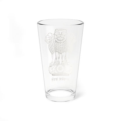 Emblem of India brown (India) (Coat of Arms) Pint Glass 16oz