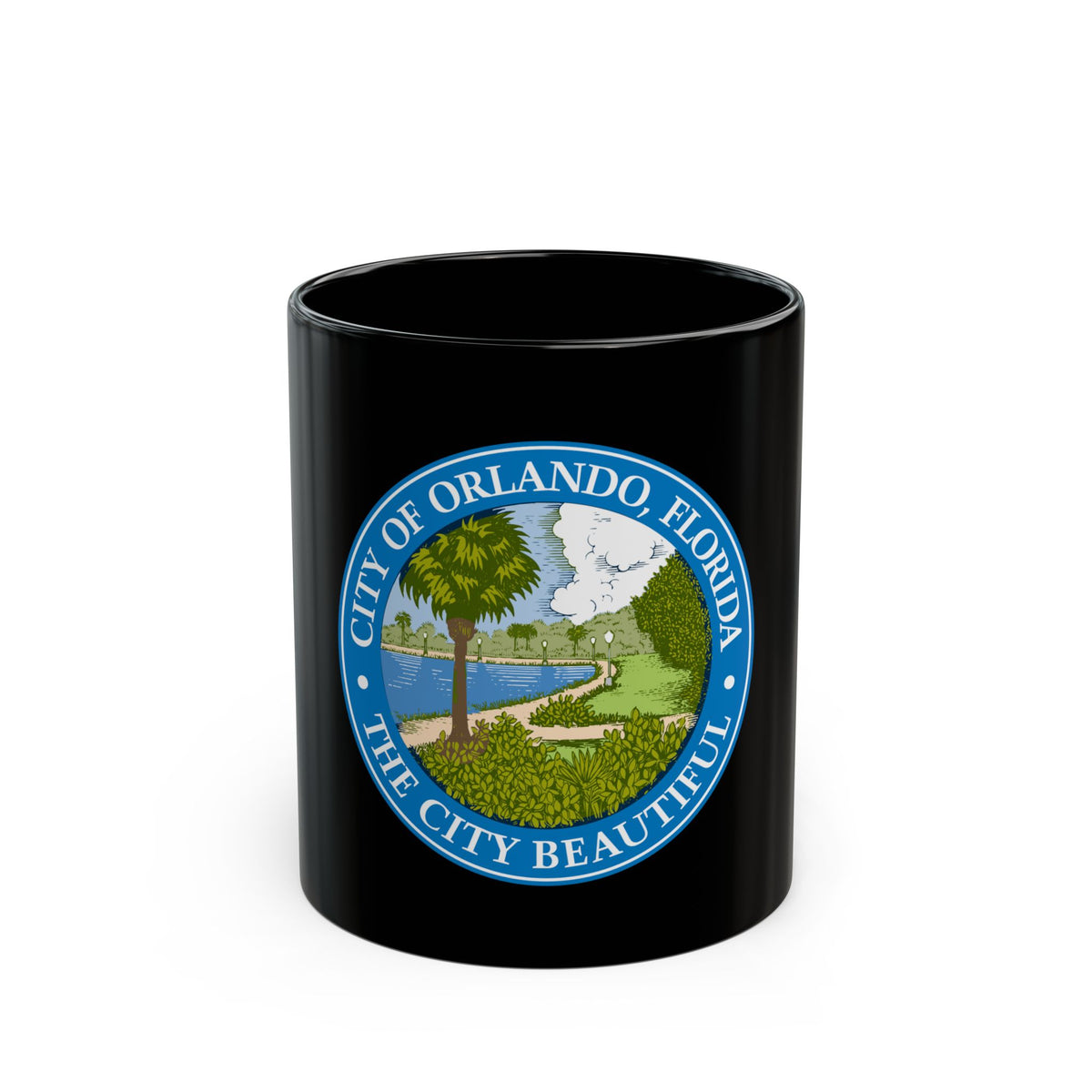 Seal of Orlando Florida - Black Coffee Mug