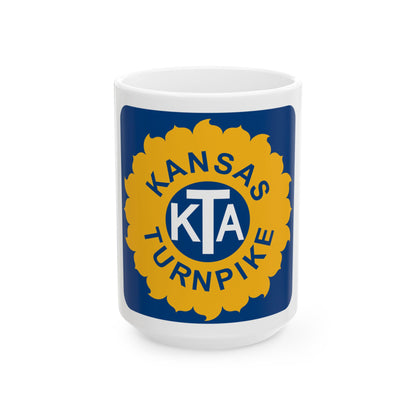 Kansas Turnpike (Kansas) (Road Sign) White Coffee Mug