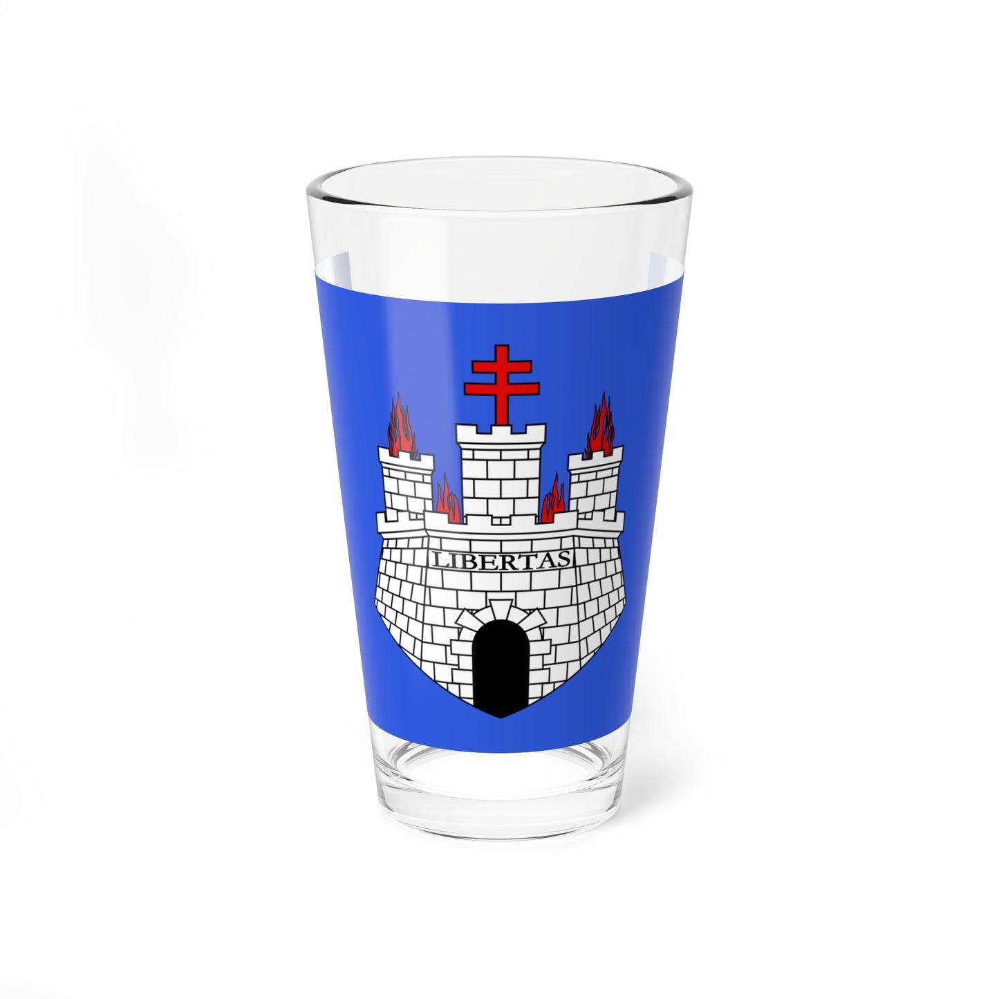Flag of Bonifacio Bunifaziu (France) Pint Glass 16oz