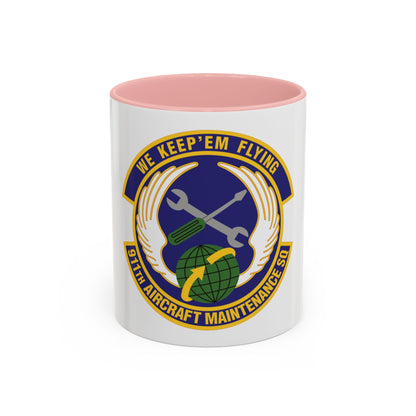 911th Aircraft Maintenance Squadron (U.S. Air Force) Accent Coffee Mug