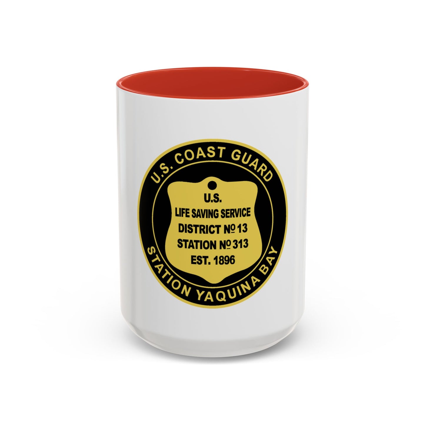 USCG Station Yaquina Bay (U.S. Coast Guard) Accent Coffee Mug
